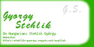 gyorgy stehlik business card